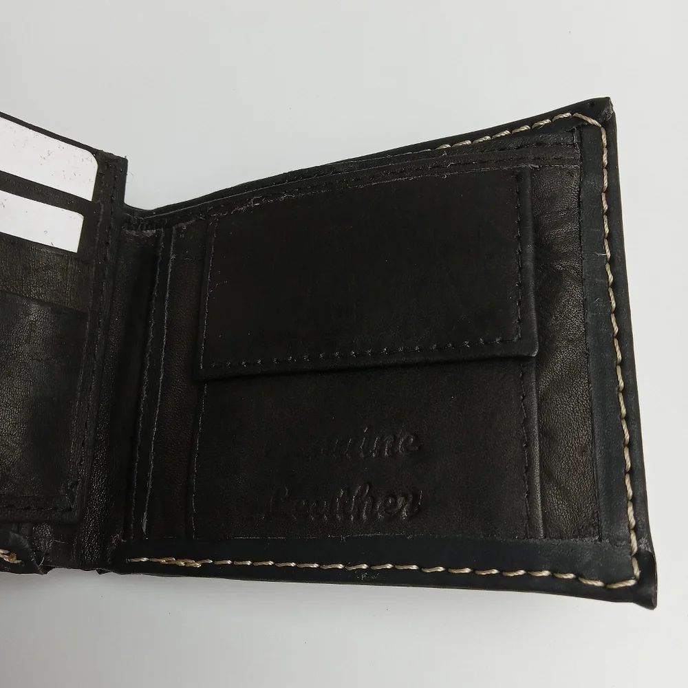 Men's‎ Western Wallet Genuine Leather Hand Crafted Bifold Cowboy Rodeo Wallet